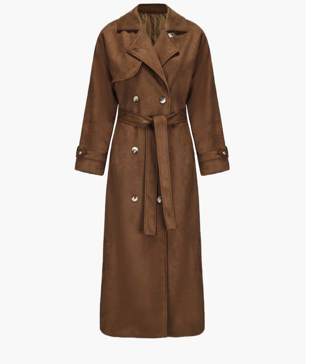 Molly Faux Suede Trenchcoat