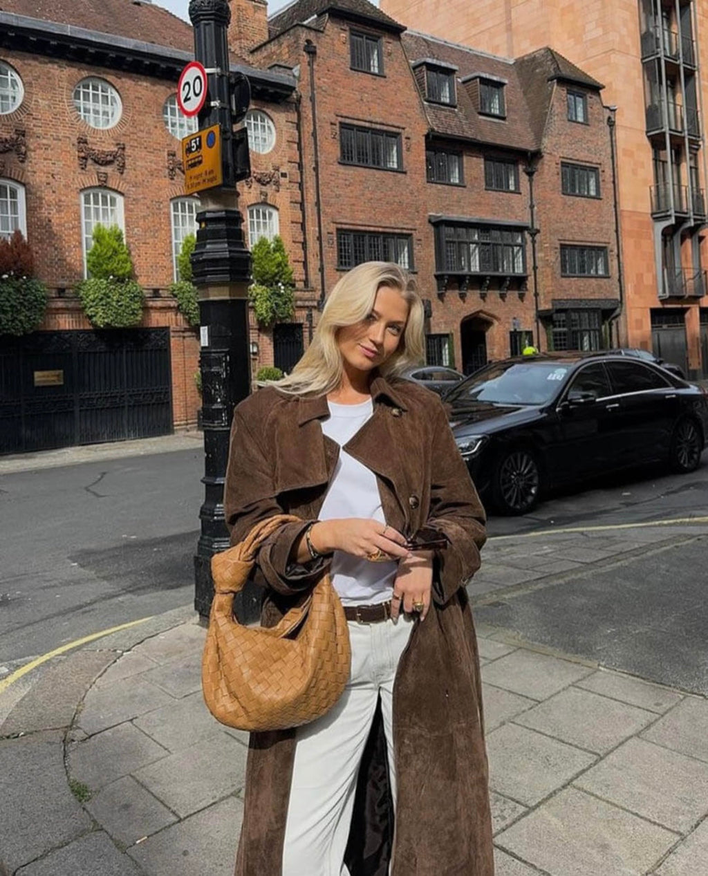 Molly Faux Suede Trenchcoat