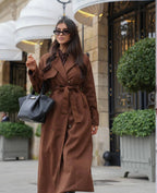 Molly Faux Suede Trenchcoat