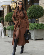 Molly Faux Suede Trenchcoat