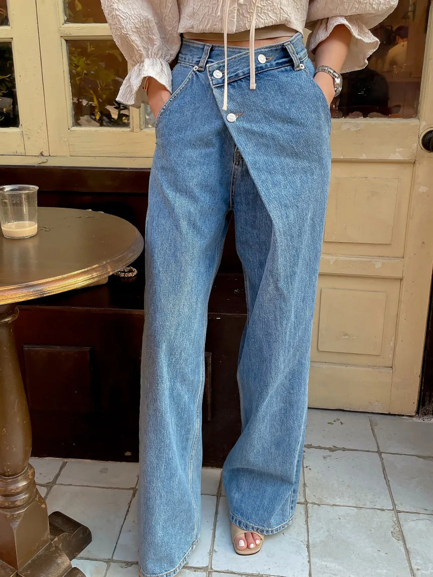 Weite Blaue Damen jeans