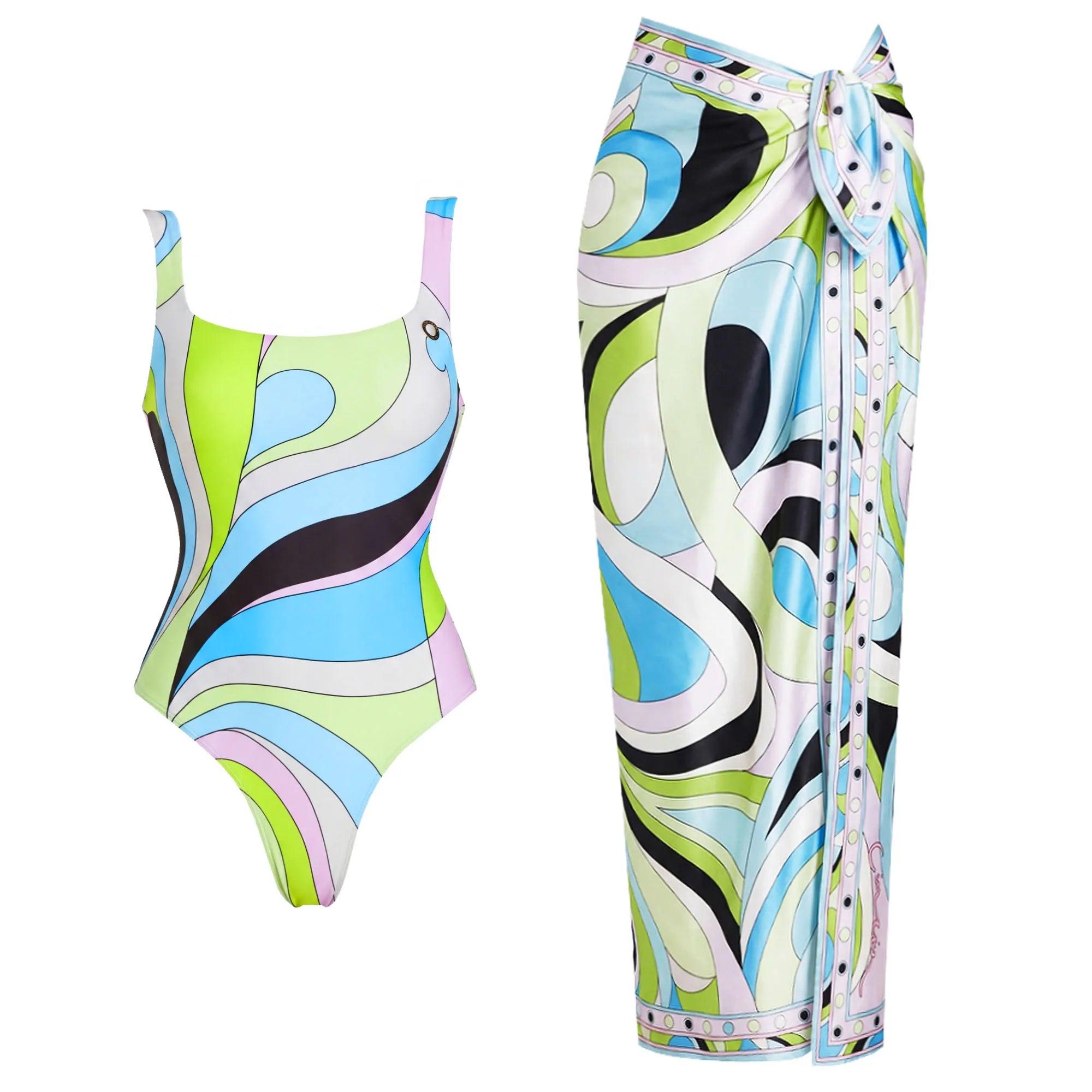 Gedruckter Halter Bikini Damen