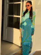 Durchsichtiges Maxikleid Damen