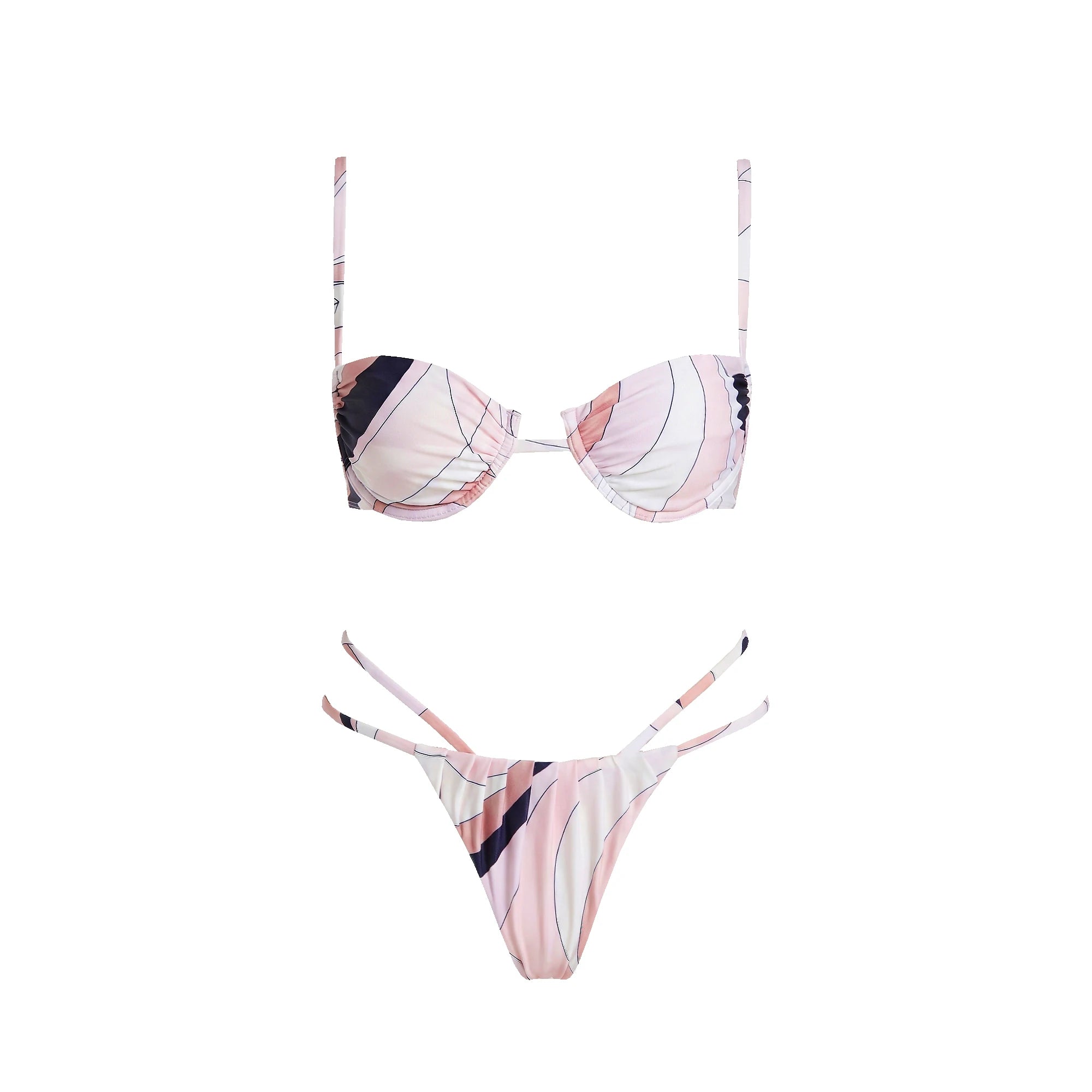 Gedruckter Halter Bikini Damen