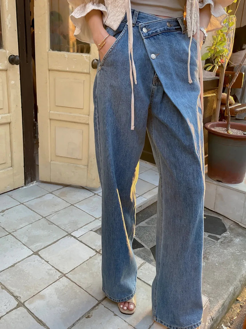 Weite Blaue Damen jeans